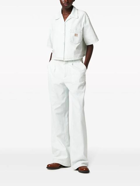 Miu Miu chambray denim shirt - Blue - zdjęcie produktu nr 2