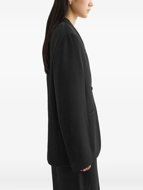 Jil Sander no-lapel blazer - Black