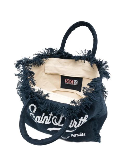 MC2 Saint Barth Vanity fringed-trim tote bag - Blue