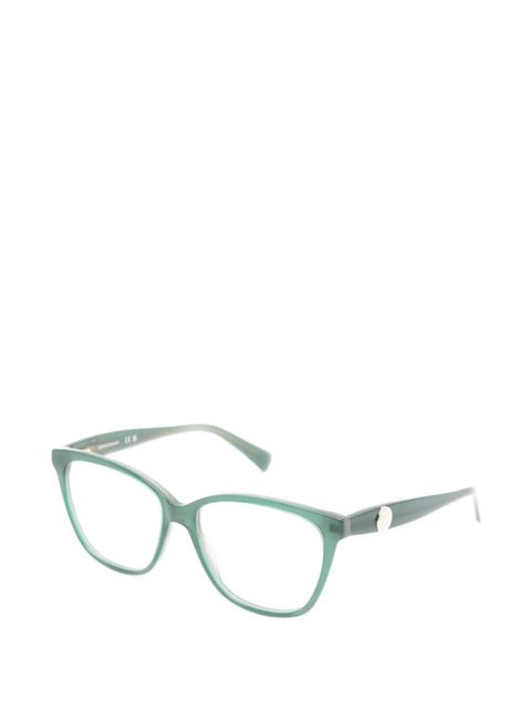 Longchamp logo-plaque cat-eye glasses - Green