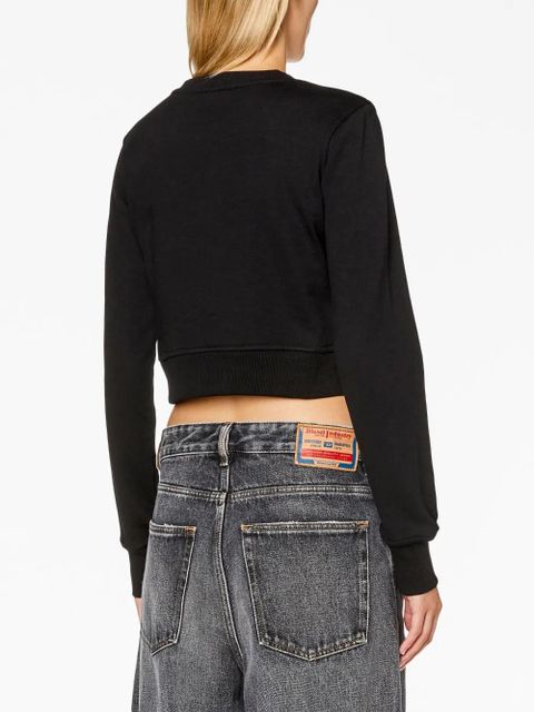 Diesel F-Slimmy-Od cropped sweatshirt - Black