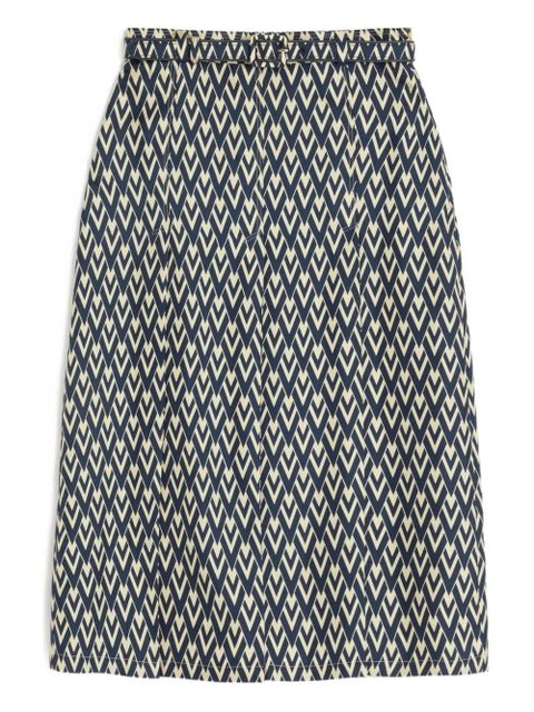 Valentino Garavani Toute La V pleated skirt - Blue