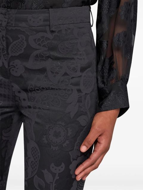 ETRO tonal-design jacquard trousers - Black