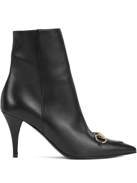 Gucci 85mm Horsebit-detail leather ankle boots - Black - zdjęcie produktu nr 2
