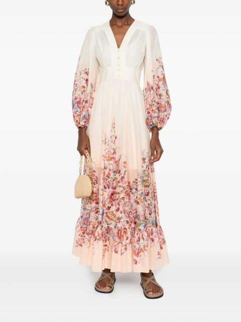 ZIMMERMANN floral button maxi dress - Neutrals