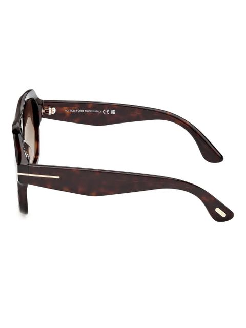 TOM FORD Eyewear pilot-frame sunglasses - Brown