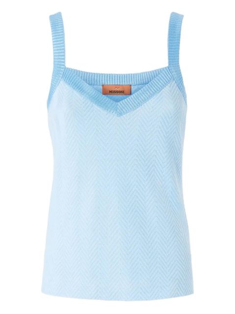 Missoni zigzag-woven tank top - Blue - zdjęcie produktu nr 1