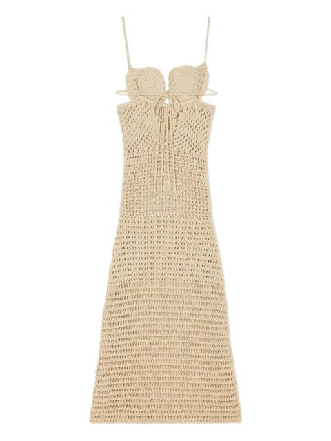 Alanui The Sound of the Sea midi dress - Neutrals