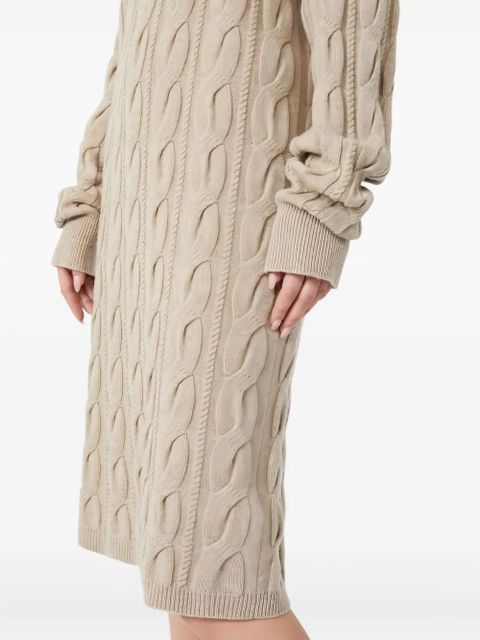 Max Mara cable-knit off-shoulder midi dress - Neutrals