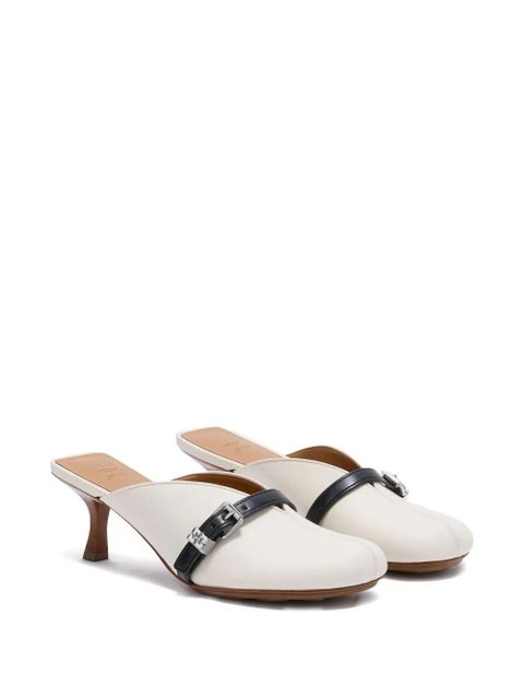 GANNI buckle heeled mules - White - zdjęcie produktu nr 2