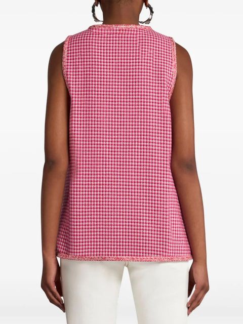 ETRO micro-check waistcoat - Red