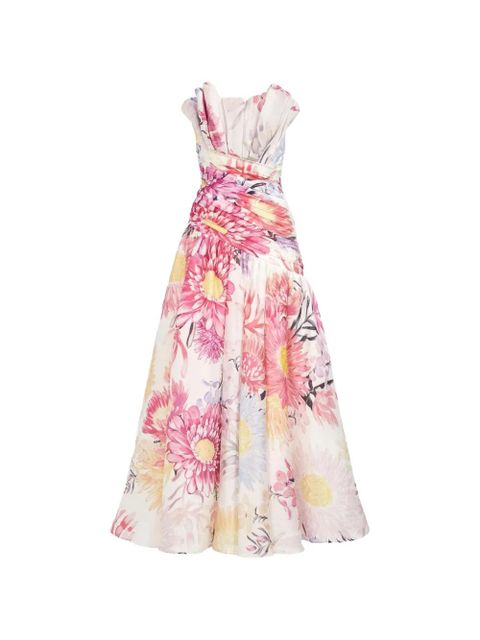 Aje Reflector floral-print maxi dress - White - zdjęcie produktu nr 1