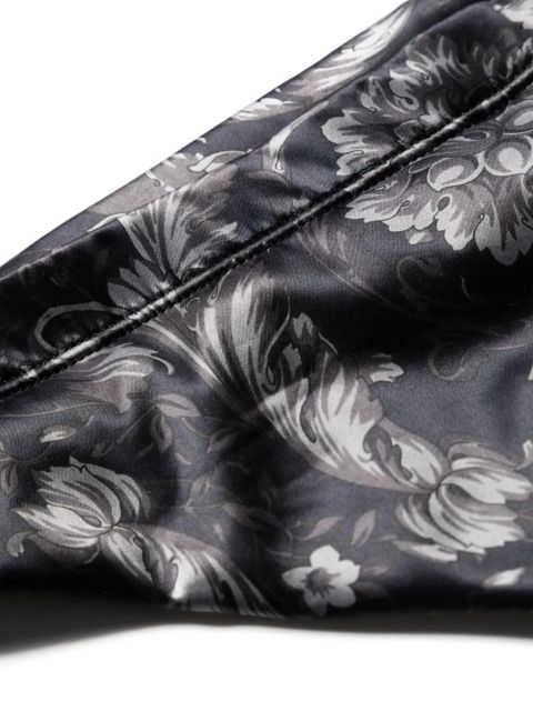 Versace Barocco-print satin briefs - Black
