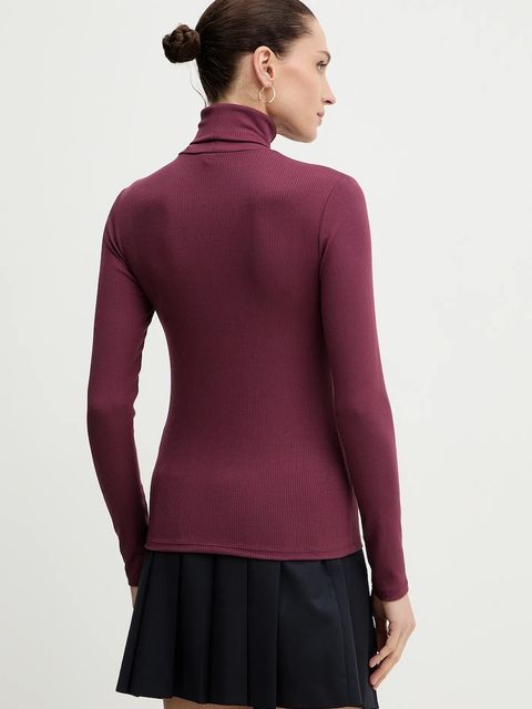 Levi's longsleeve kolor bordowy z golfem A8769