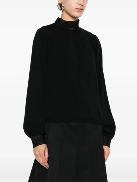 Ba&Sh cut-out high-neck jumper - Black