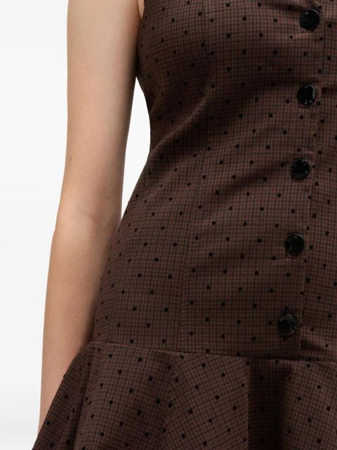 GANNI button polka dot dress - Brown - zdjęcie produktu nr 2