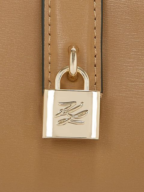 Karl Lagerfeld torebka skórzana K/AUTOGRAPH kolor brązowy A3W32041