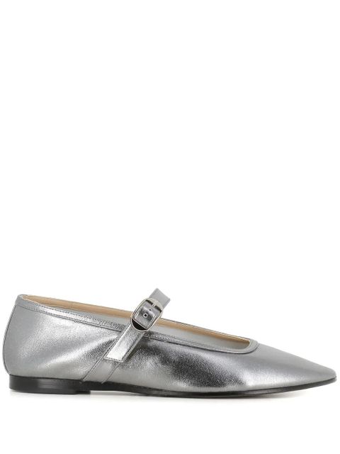 Le Monde Beryl leather ballet flats - Silver - zdjęcie produktu nr 1