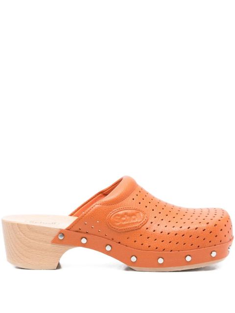 Balenciaga x Scholl 40mm perforated leather clogs - Orange - zdjęcie produktu nr 1