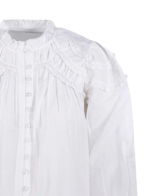 MARANT ÉTOILE Christa ruffled button shirt - White