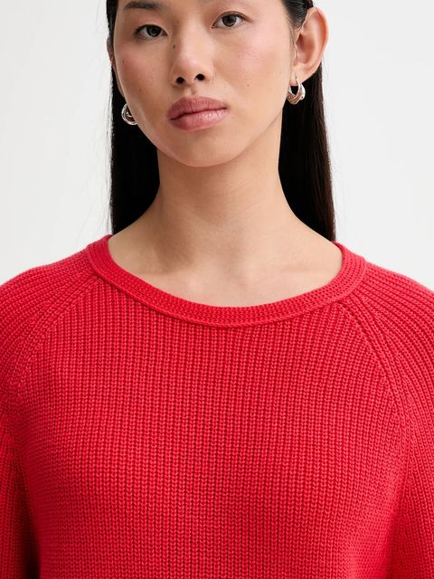 Marc O'Polo sweter bawełniany damski kolor czerwony 600605960109