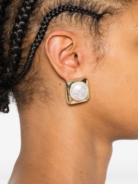 Self-Portrait Bow Square earrings - Gold - zdjęcie produktu nr 2