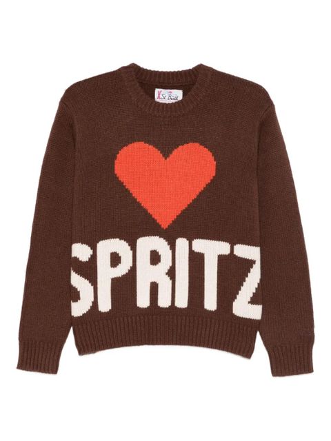 MC2 Saint Barth Kyla heart-detail sweater - Brown - zdjęcie produktu nr 1