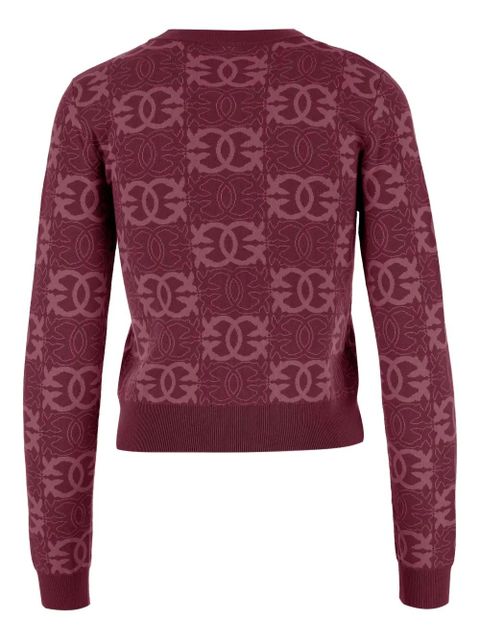 PINKO Love Birds-print round-neck sweater - Red - zdjęcie produktu nr 2