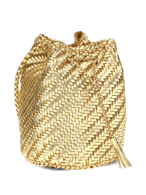 DRAGON DIFFUSION Pompom drawstring-detail bucket bag - Gold - zdjęcie produktu nr 2