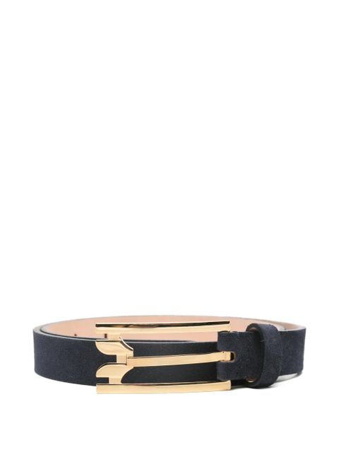 Victoria Beckham pin-buckle suede belt - Blue - zdjęcie produktu nr 1