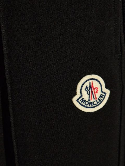 Moncler logo-patch virgin wool track pants - Black