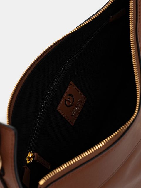 Pollini torebka skórzana kolor brązowy PC4429PP0N QG1