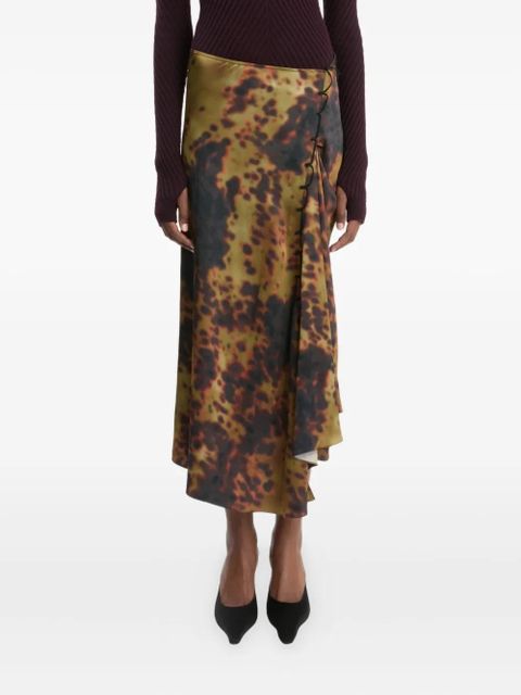 Victoria Beckham rouleau-print skirt - Yellow - zdjęcie produktu nr 1