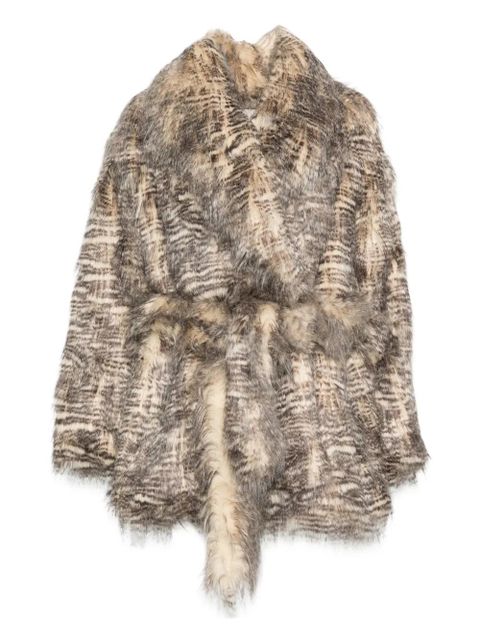 ENTIRE STUDIOS Juno tiger-print faux-fur coat - Neutrals - zdjęcie produktu nr 1