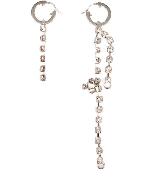 MM6 Maison Margiela polish-finish drop earrings - Silver - zdjęcie produktu nr 1