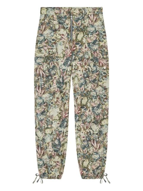 GANNI floral-print trousers - Neutrals - zdjęcie produktu nr 1