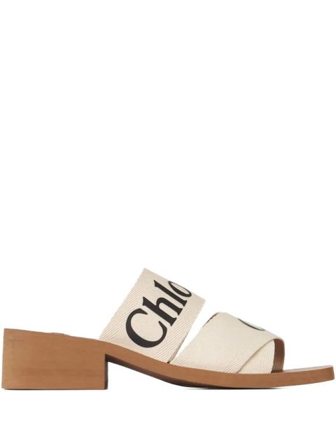 Chloé 45mm block-heel sandals - White - zdjęcie produktu nr 1