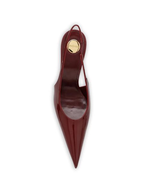 Saint Laurent Guermantes leather slingback pumps - Red