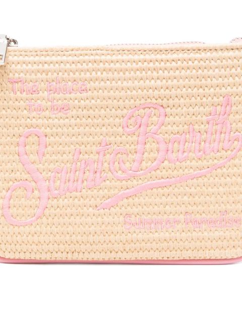 MC2 Saint Barth embroidered raffia tote bag - Neutrals