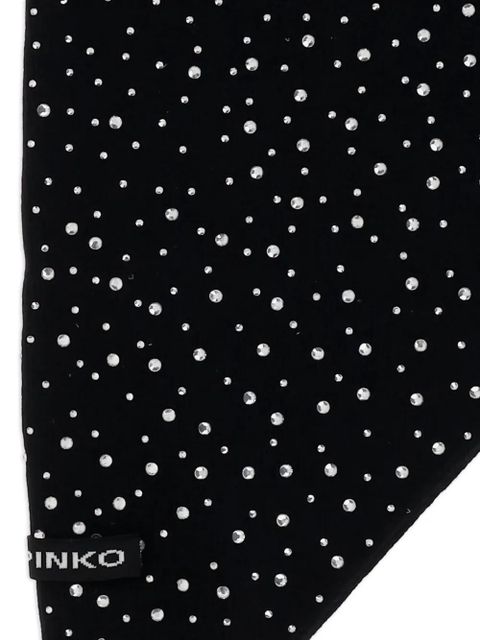 PINKO crystal-embellished knitted scarf - Black - zdjęcie produktu nr 2