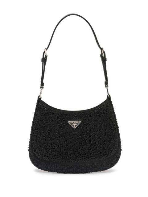 Prada Cleo crystal-embellished shoulder bag - Black - zdjęcie produktu nr 1