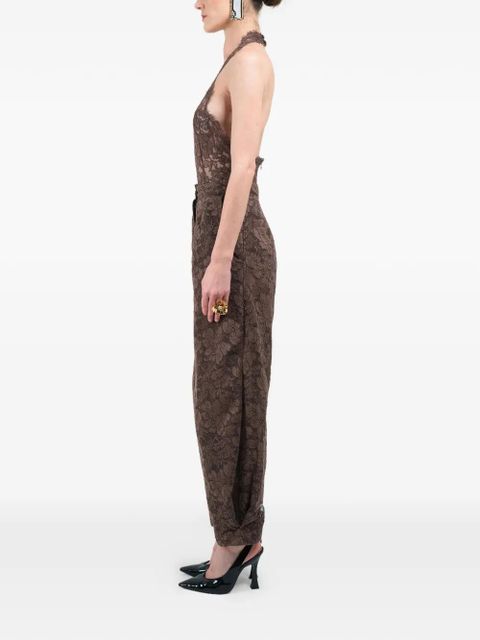 Rowen Rose lace carrot trousers - Brown