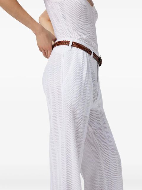 Missoni herringbone trousers - White