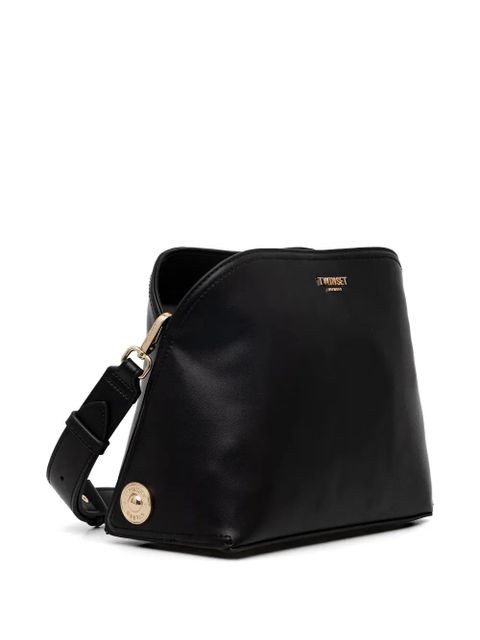 TWINSET logo-plaque shoulder-strap tote bag - Black