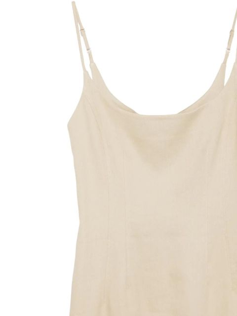 Alysi spaghetti-strap midi dress - Neutrals