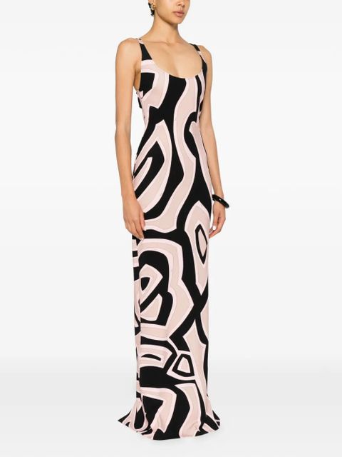 PUCCI scoop-neck maxi dress - Black