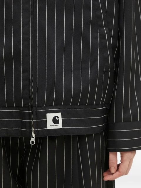 Carhartt WIP pinstripe zip-up jacket - Black