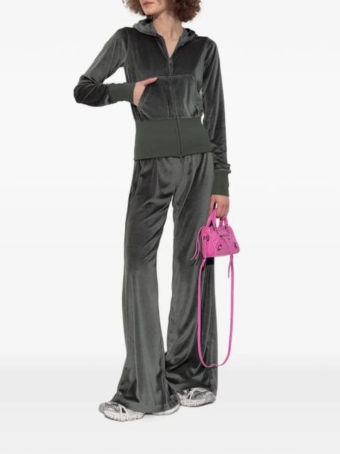 Balenciaga velour zip-up hoodie - Grey - zdjęcie produktu nr 2