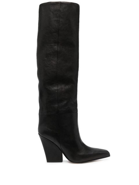 Paris Texas Jane 90mm leather knee-high boots - Black - zdjęcie produktu nr 1