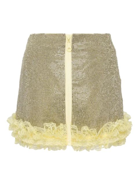 Self-Portrait zip-fastening skirt - Yellow - zdjęcie produktu nr 1